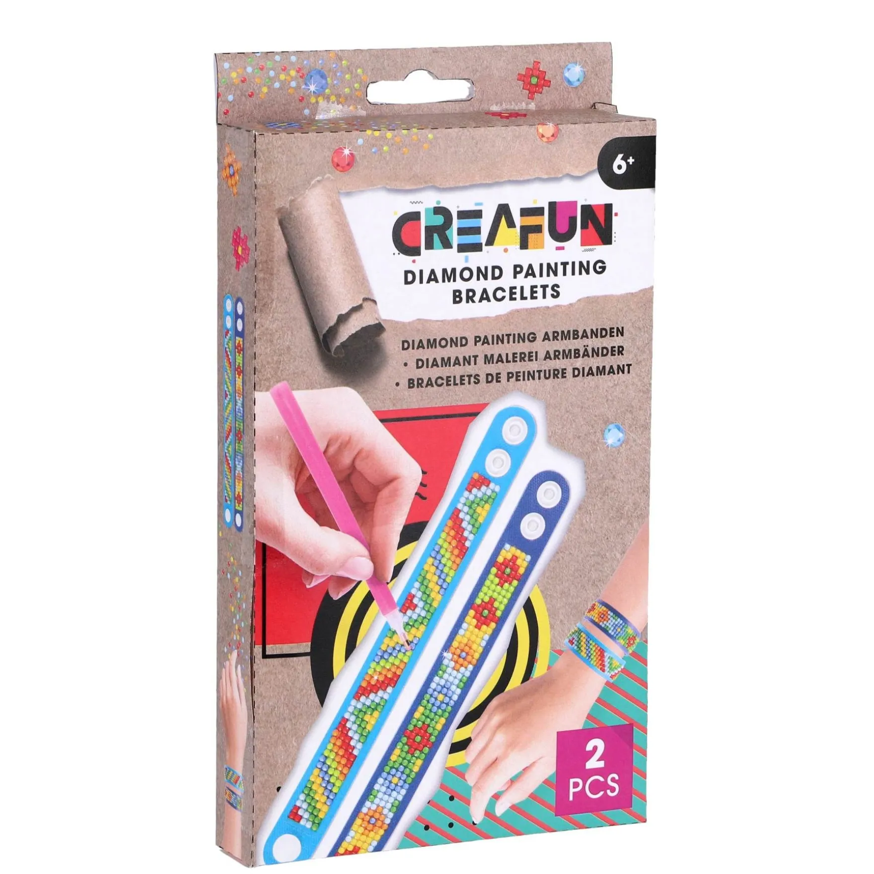 Creafun diamond painting armbanden 2 stuks assorti
