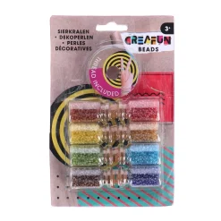 Creafun kralen in potjes 8 stuks met draad