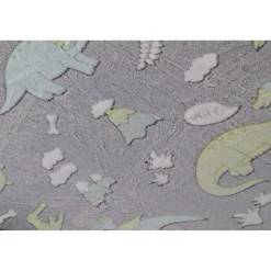 Deken dino glow in the dark 130 x 150 cm
