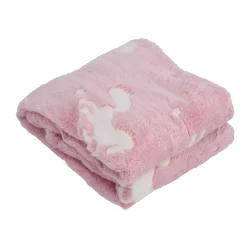 Deken eenhoorn glow in the dark 130 x 150 cm