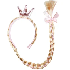 Diadeem met vlecht en kroon prinses