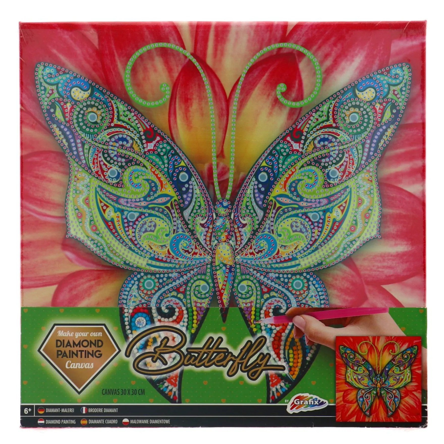 Diamond Painting Op Canvas 30x30 cm 3 assorti