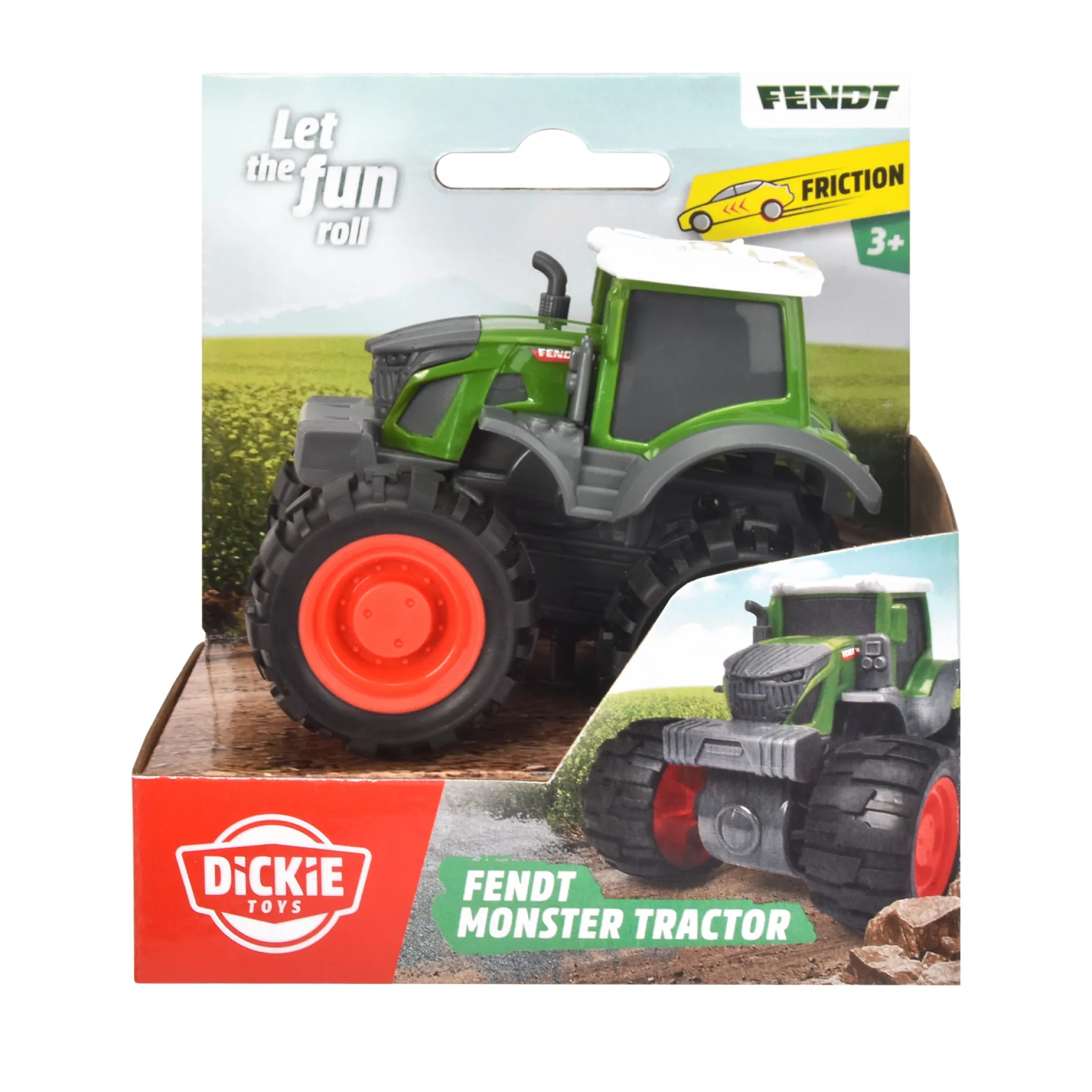 Dickie Toys Tractor Fendt Met Frictie 9 Cm