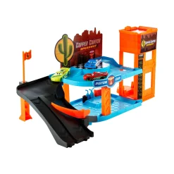 Disney cars garage glow racers met 3 auto's