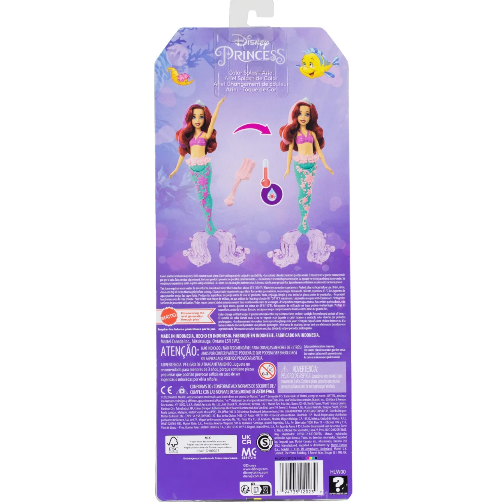 Disney Prinses Pop Color Splash Ariel