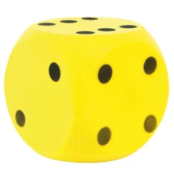 Dobbelsteen Bal Soft Geel 16 Cm