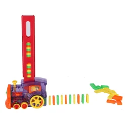 Domino trein b/o met 80 domino stenen