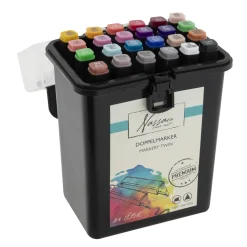 Duo markers 24 stuks in luxe box