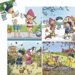 Fien & Teun 4-in-1 Puzzel