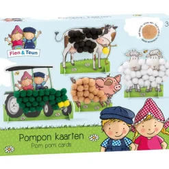 Fien En Teun Pompom Plakken Knutselset