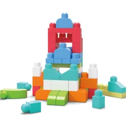 Fischer price mega bloks first builders  blokkentas 60 stuks roze