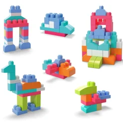 Fischer price mega bloks first builders  blokkentas 60 stuks roze