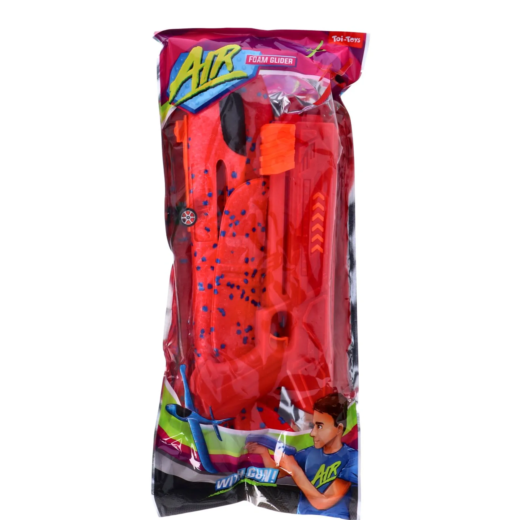 Foam vliegtuig met afschietpistool 4 assorti