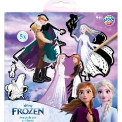Frozen scratch stickers met pen 5 delig