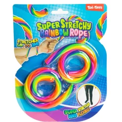 FUN super rekbaar touw regenboog 2 stuks