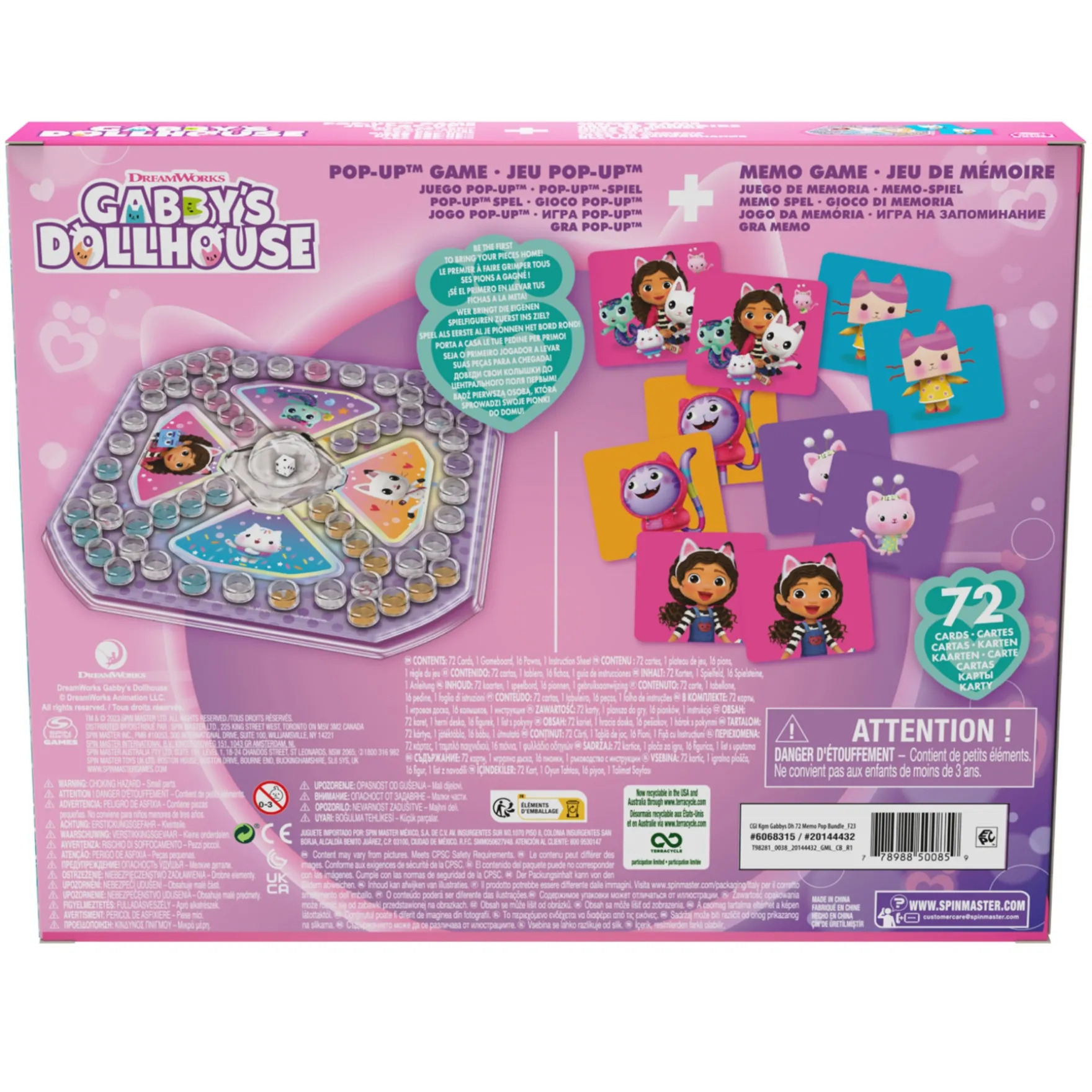 Gabby's Dollhouse 2 Pack Memo & Popup - Kinderspel