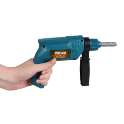 Gereedschap boor en veiligheidsbril