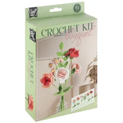 Haakset Bloemen Boeket Roze 21x16x5cm