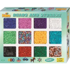 Hama strijkkralen 9600 stuks met opbergbox