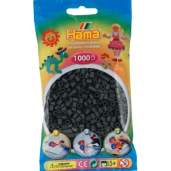 Hama Strijkkralen 1000 Stuks Donkergrijs