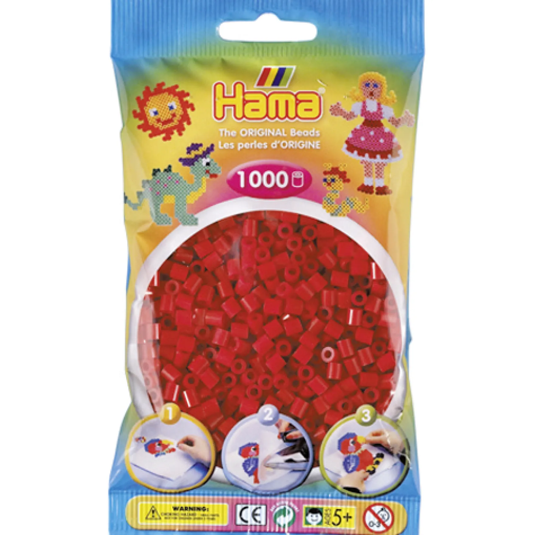 Hama Strijkkralen 1000 Stuks Donkerrood