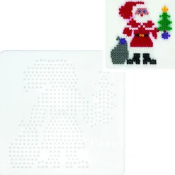 Hama Strijkkralen Grondplaat Kerstman Wit