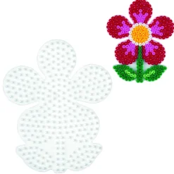 Hama Strijkkralen Grondplaat Bloem Wit