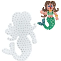 Hama Strijkkralen Grondplaat Zeemeermin Wit