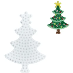 Hama Strijkkralen Grondplaat Kerstboom Wit