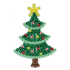 Hama Strijkkralen Grondplaat Kerstboom Wit
