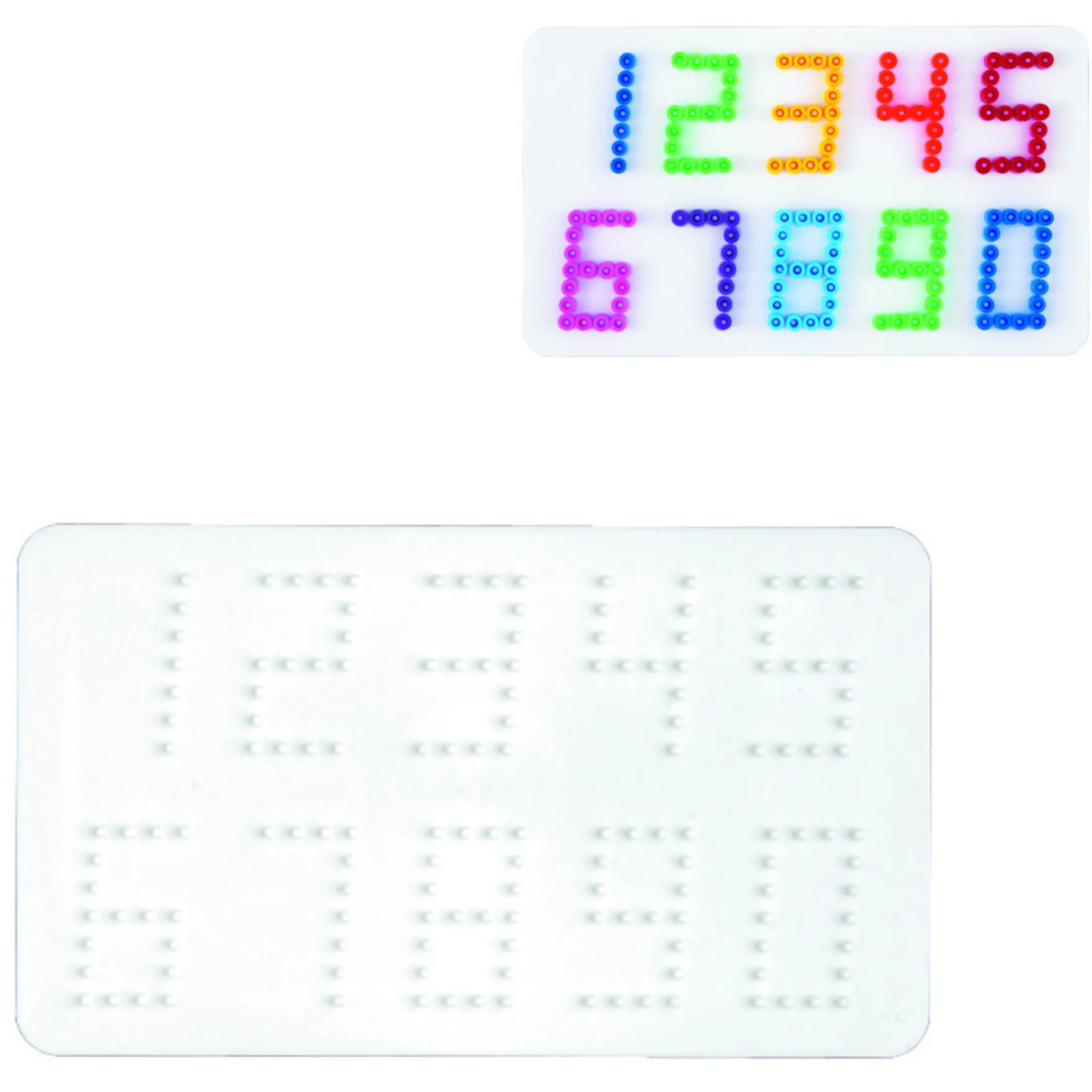 Hama Strijkkralen Grondplaat Nummers Wit