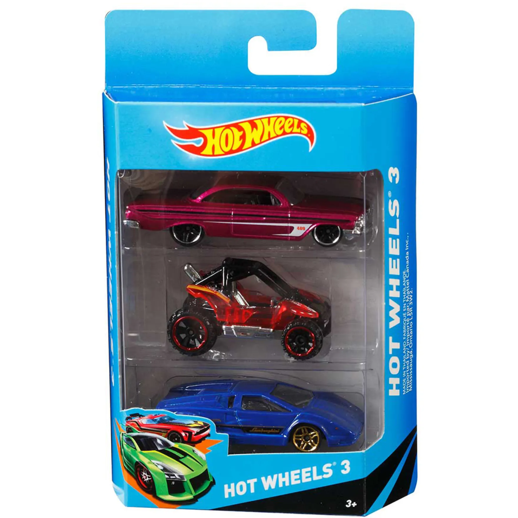 Hot Wheels Auto Diecast 3-Pack Assorti