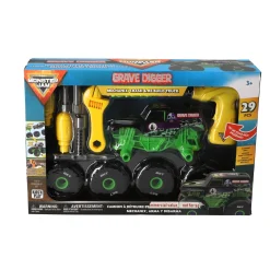 Hot Wheels Monster Jam Mechanix 1:18 Build 'N Re-Build Grave Digger