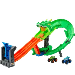 Hot Wheels monster track sharks vs dino  dragon trackset