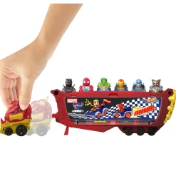 Hot Wheels racer verse Hulkbuster Hauler