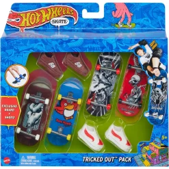 Hot Wheels Skate Fingerboard + Schoen 4-Pack Assorti