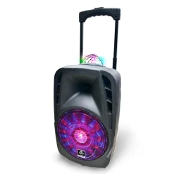 Idance boombox met licht en wielen en Micro