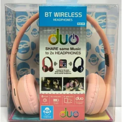 Idance hoofdtelefoon draadloos roze metal