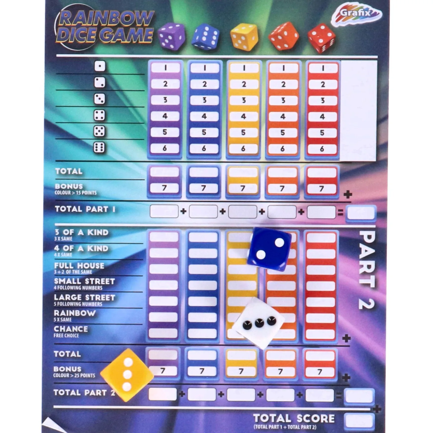 2-in-1: Regenboog & Speel & Herhaal - Dobbelspel