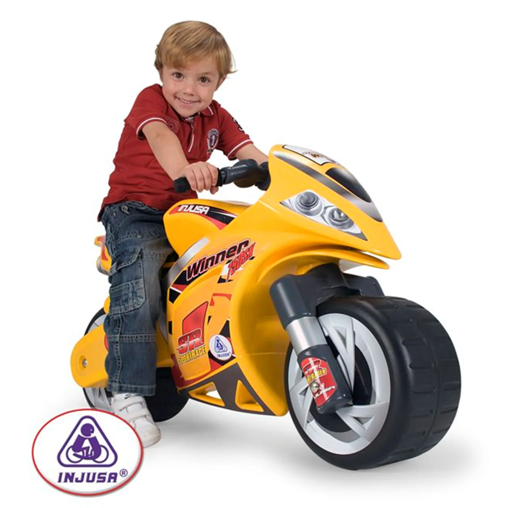 Injusa Loopfiets Motor Speed Bike Geel