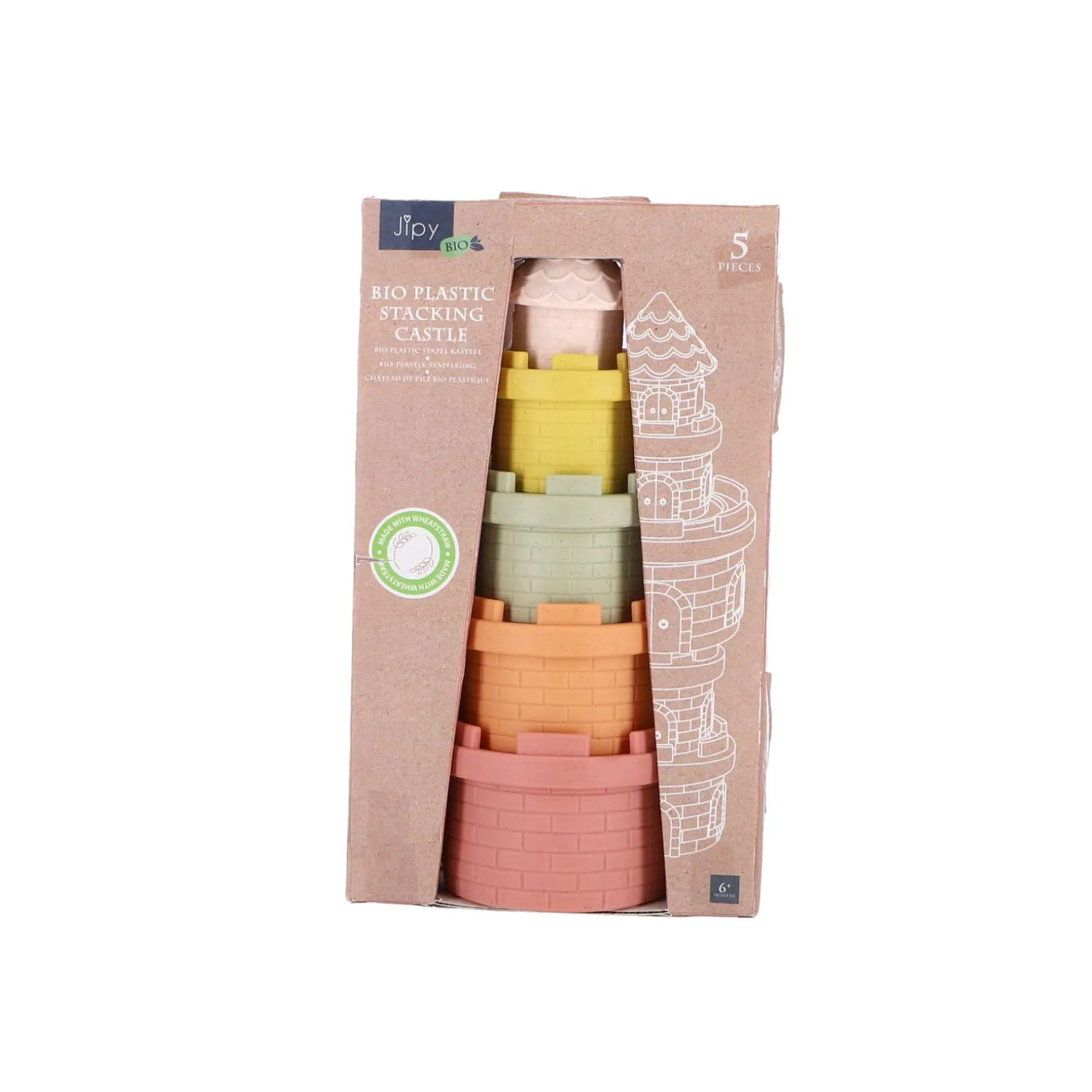 Jipy Bioplastic Stapel kasteel 5 delig