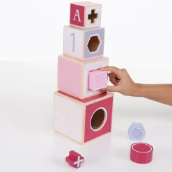 Jipy Stapeltoren Hout Roze