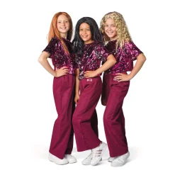 K3 Verkleedkleding Outfit Broekpak Glitter Roze  6-8 Jaar