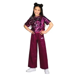 K3 Verkleedkleding Outfit Broekpak Glitter Roze  3-5 Jaar