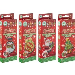 Kerst diamond painting sleutelhanger 4 assorti