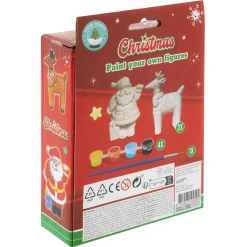 Kerst gipsset 2 figuren 7 cm 2 assorti
