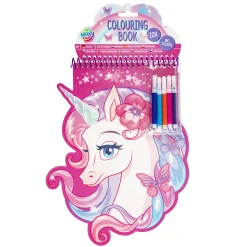 Kleurboek dino / eenhoorn met stiften en stickers