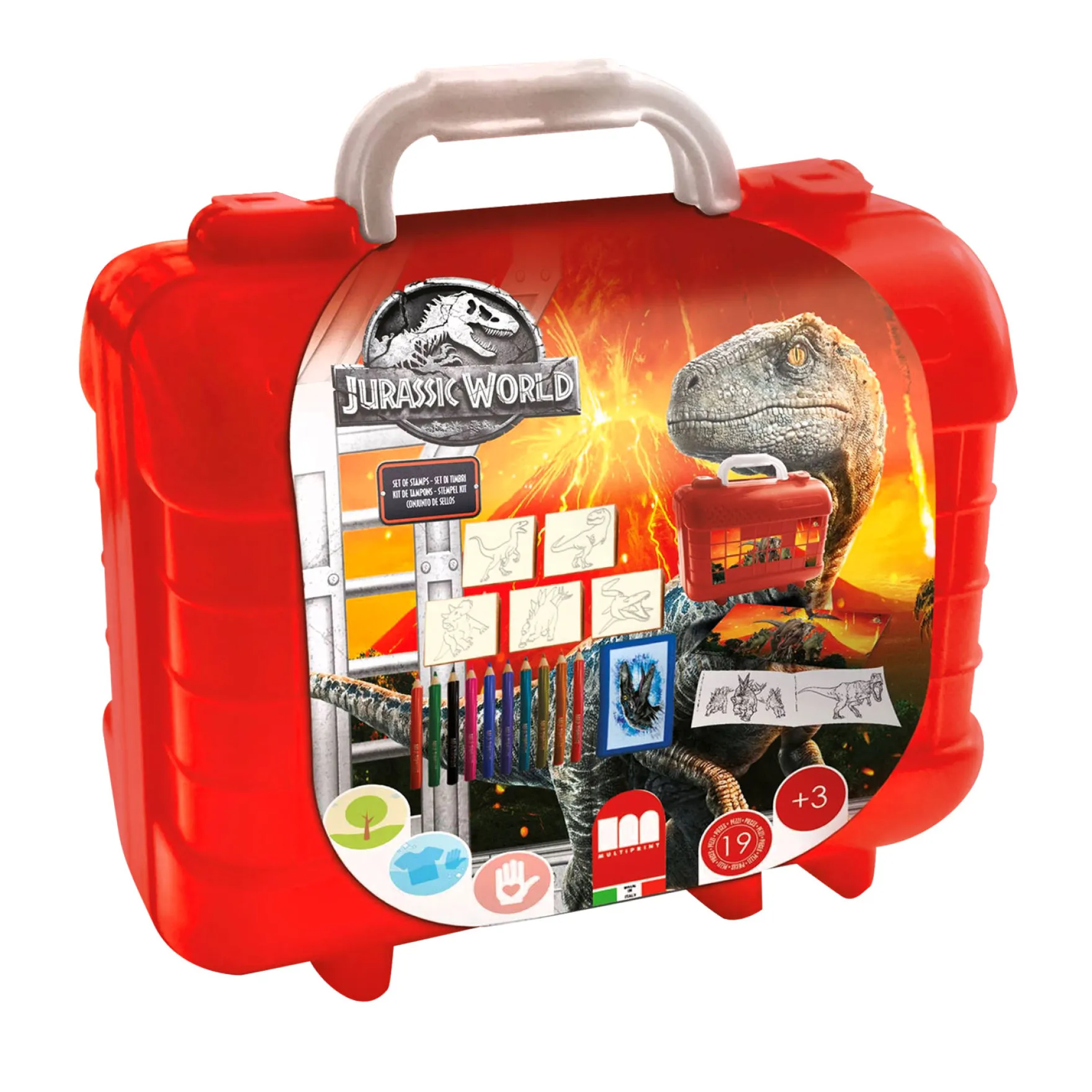 Kleuren Stempel Kofferset Jurassic World