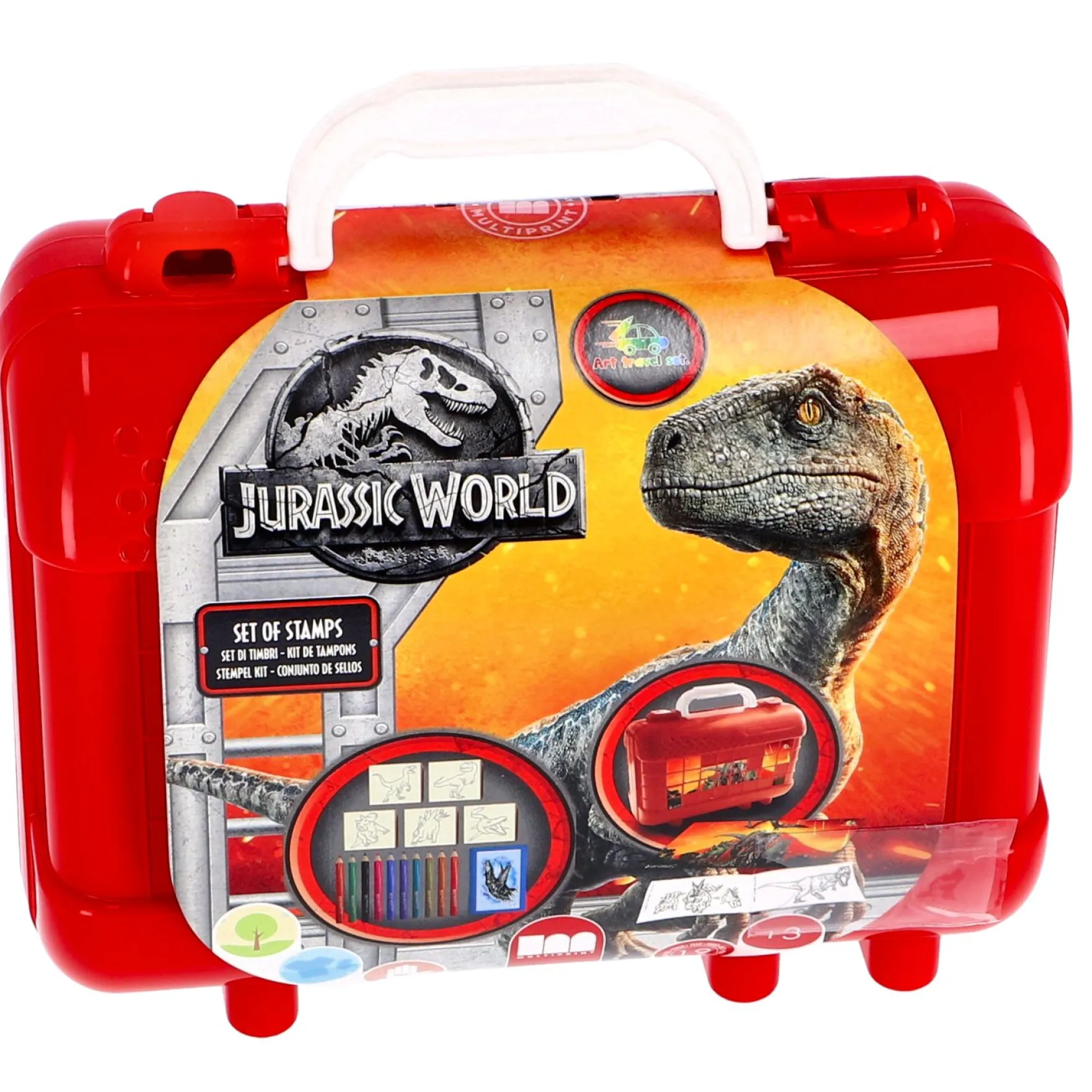 Kleuren Stempel Kofferset Jurassic World