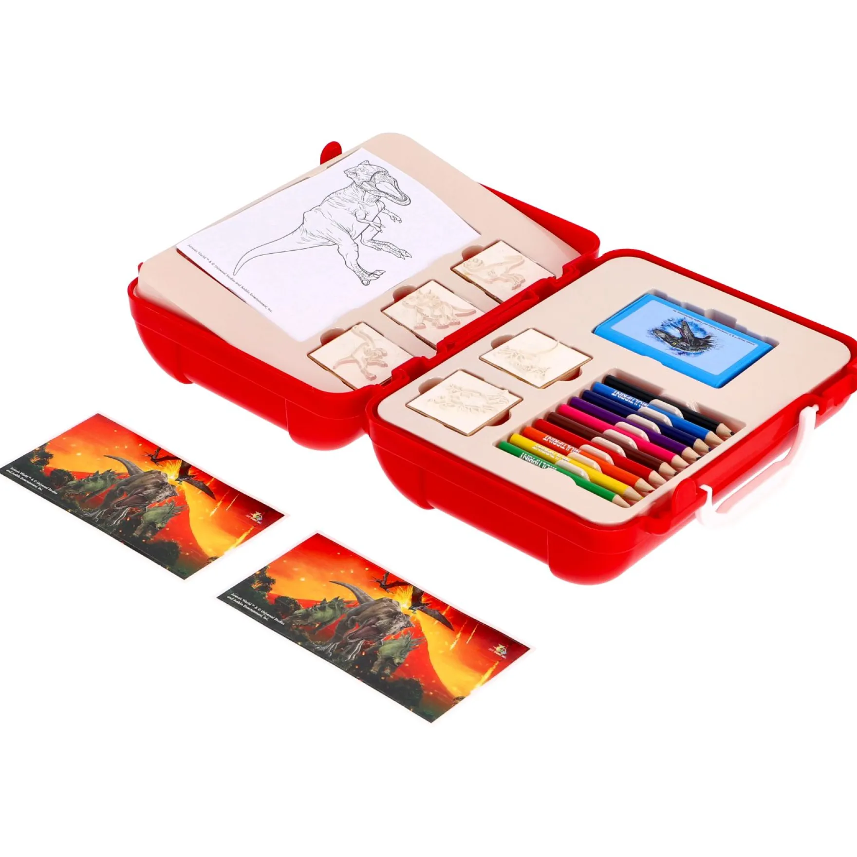 Kleuren Stempel Kofferset Jurassic World